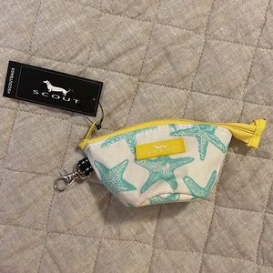 Scout Turquoise & Yellow Starfish Money Penny Coin Purse NWT